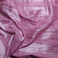 Ткань Атлас с гипюром (розовый)